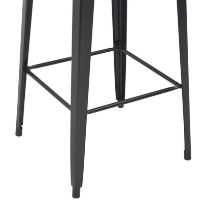 vidaXL 3 Piece Bar Set Steel Black