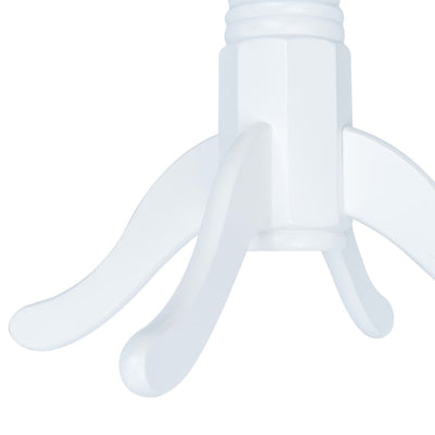 vidaXL 5 Piece Dining Set Solid Rubber Wood White