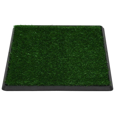 vidaXL Pet Toilet with Tray & Faux Turf Green 76x51x3 cm WC