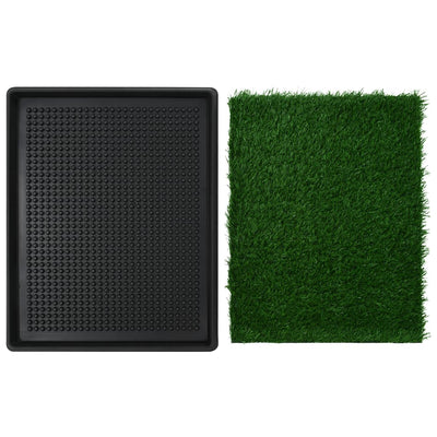 vidaXL Pet Toilet with Tray & Faux Turf Green 76x51x3 cm WC