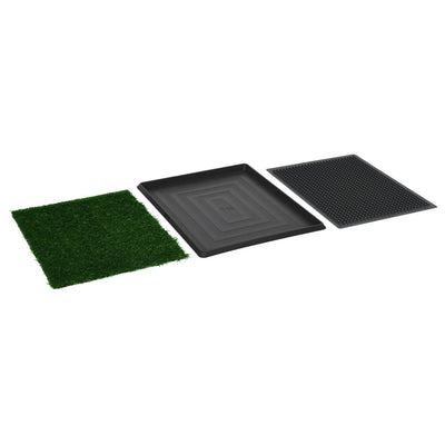 vidaXL Pet Toilet with Tray & Faux Turf Green 76x51x3 cm WC