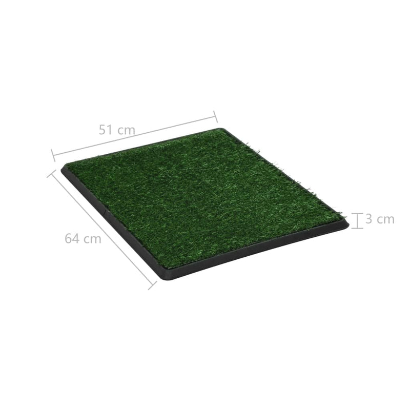 vidaXL Pet Toilet with Tray & Faux Turf Green 76x51x3 cm WC