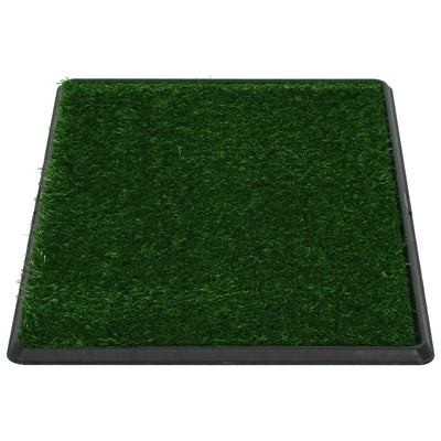 vidaXL Pet Toilet with Tray & Faux Turf Green 76x51x3 cm WC