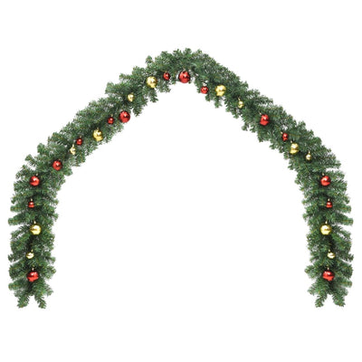 vidaXL Christmas Garland Decorated with Baubles 5 m