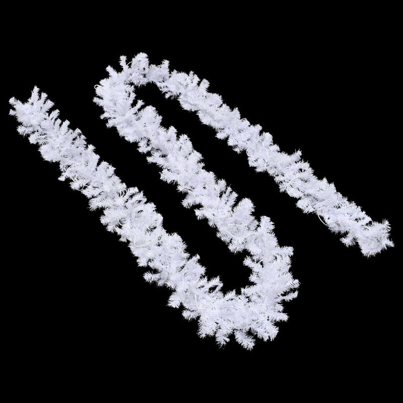 vidaXL Christmas Garland with LED Lights 10 m White