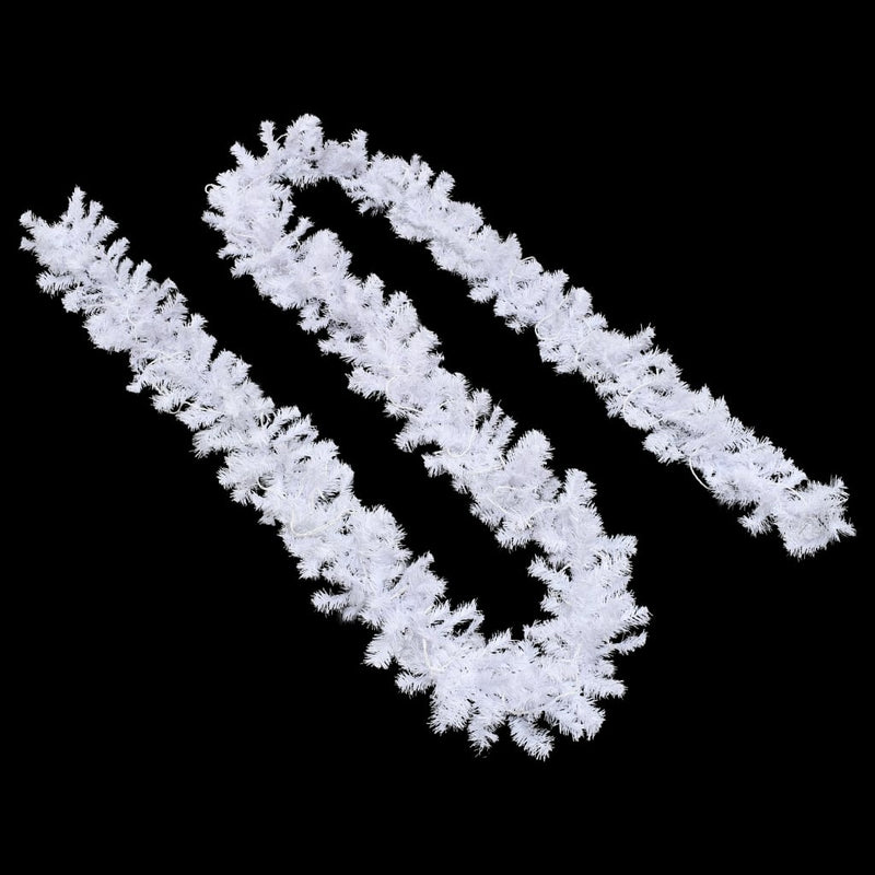 vidaXL Christmas Garland with LED Lights 10 m White