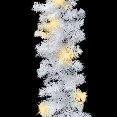 vidaXL Christmas Garland with LED Lights 10 m White