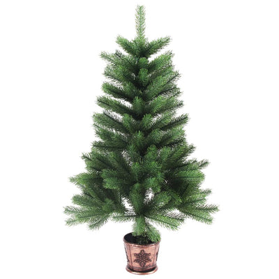 vidaXL Artificial Christmas Tree Lifelike Needles 90 cm Green