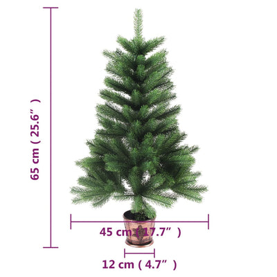 vidaXL Artificial Christmas Tree Lifelike Needles 90 cm Green