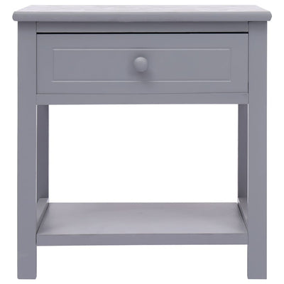 vidaXL Nightstand Grey 40x29x42 cm Paulownia Wood