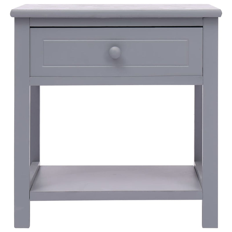 vidaXL Nightstands 2 pcs Grey 40x29x42 cm Paulownia Wood