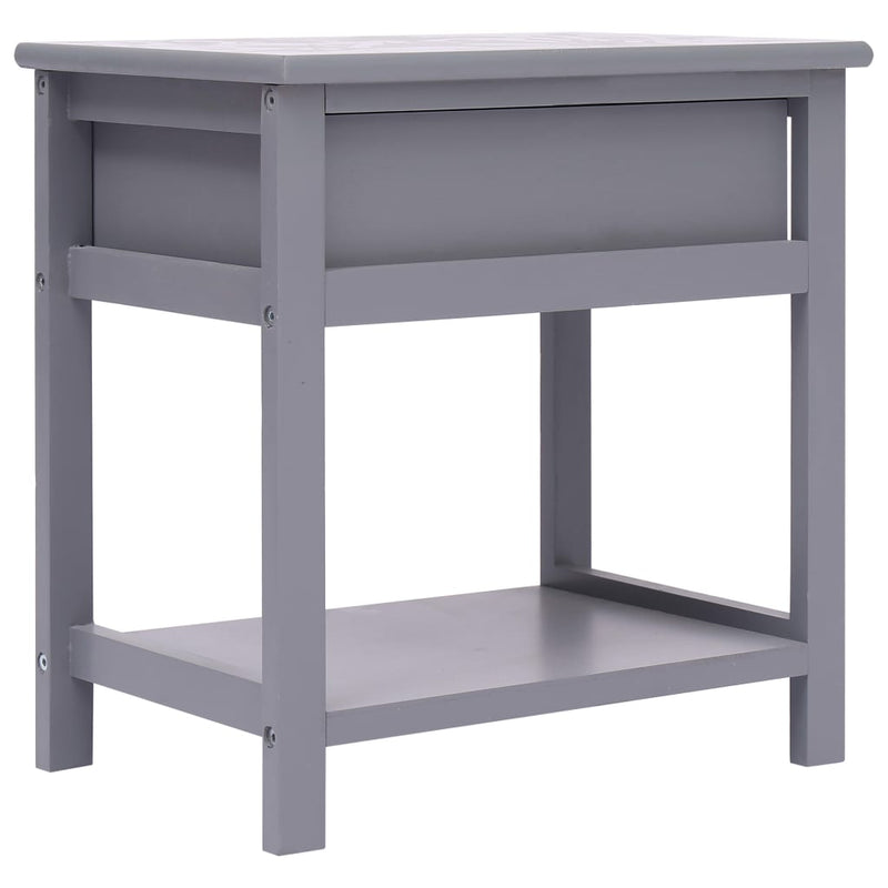 vidaXL Nightstands 2 pcs Grey 40x29x42 cm Paulownia Wood