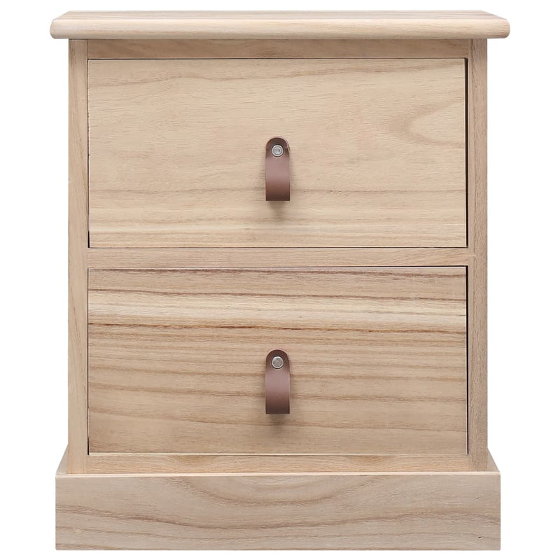 vidaXL Nightstand 38x28x45 cm Paulownia Wood