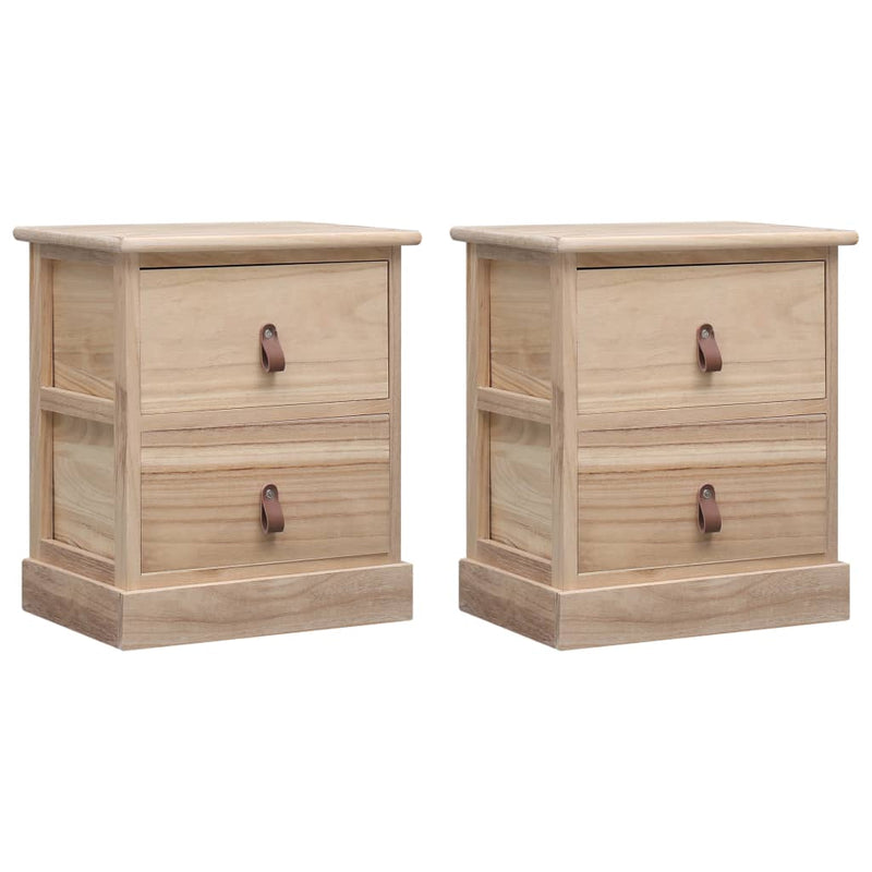 vidaXL Nightstands 2 pcs 38x28x45 cm Paulownia Wood