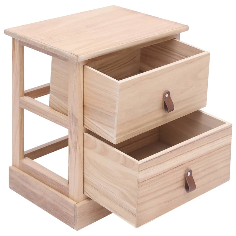 vidaXL Nightstands 2 pcs 38x28x45 cm Paulownia Wood