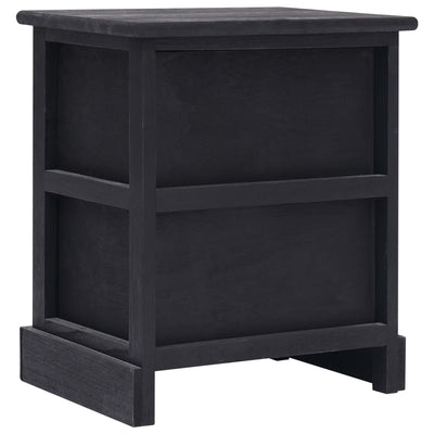 vidaXL Nightstands 2 pcs Black 38x28x45 cm Paulownia Wood