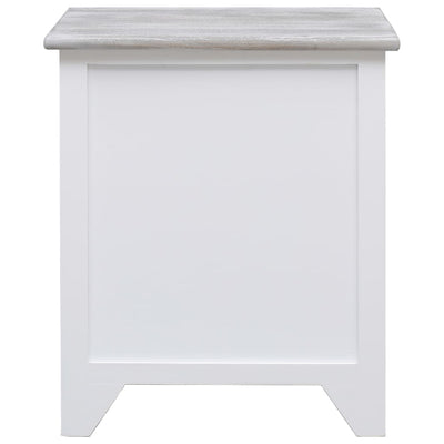 vidaXL Bedside Cabinets 2 pcs White 38x28x45 cm Paulownia Wood
