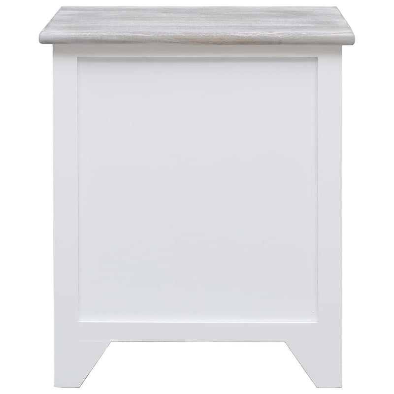 vidaXL Bedside Cabinets 2 pcs White 38x28x45 cm Paulownia Wood