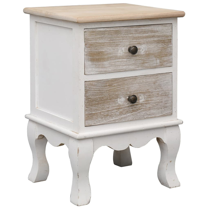 vidaXL Bedside Cabinet 35x30x50 cm Paulownia Wood