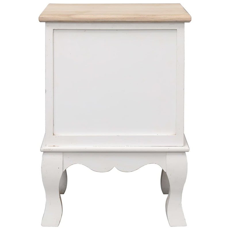 vidaXL Bedside Cabinet 35x30x50 cm Paulownia Wood