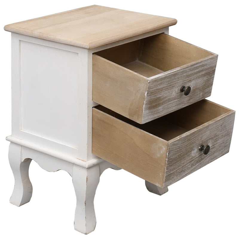 vidaXL Bedside Cabinet 35x30x50 cm Paulownia Wood