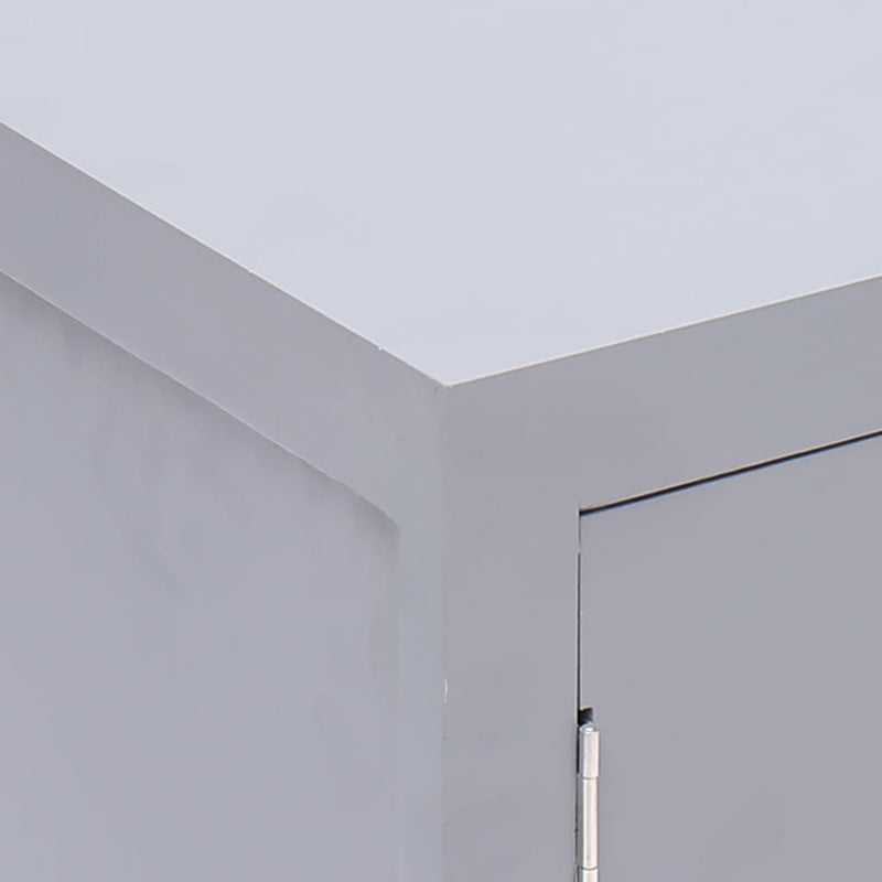 vidaXL Bedside Cabinet White 38x28x52 cm Paulownia Wood