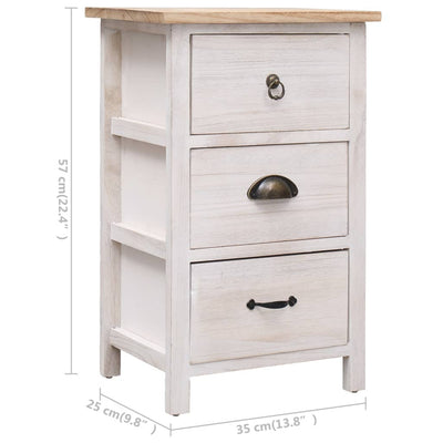 vidaXL Side Cabinet 35x25x57 cm Paulownia Wood