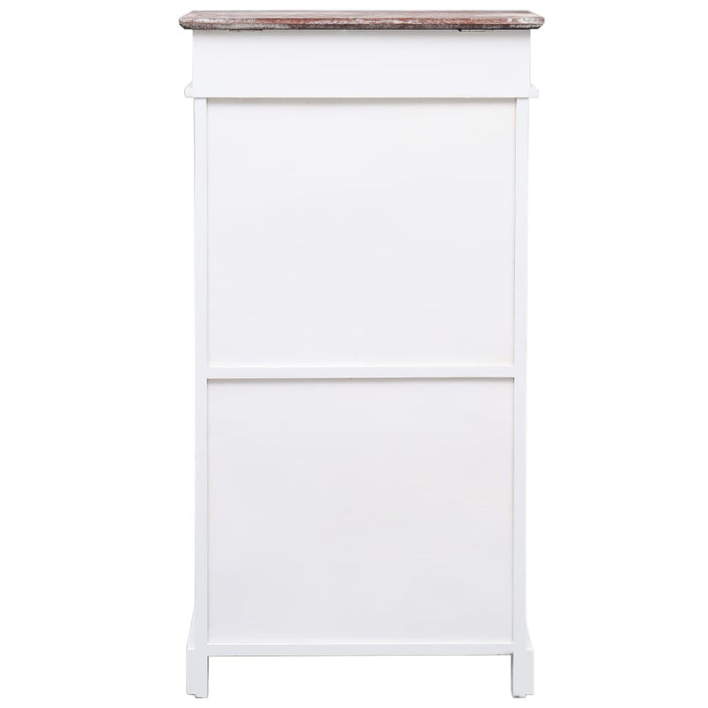 vidaXL Shoe Cabinet Brown 50x28x98 cm Paulownia Wood