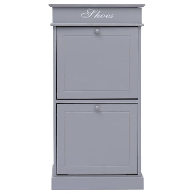 vidaXL Shoe Cabinet Black 50x28x98 cm Paulownia Wood