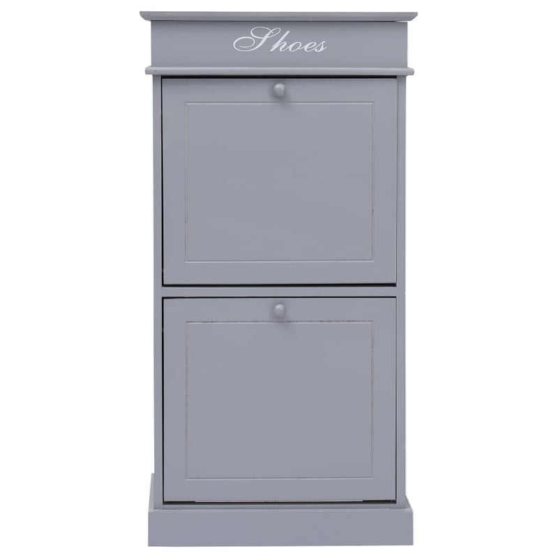 vidaXL Shoe Cabinet Black 50x28x98 cm Paulownia Wood