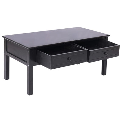 vidaXL Coffee Table Black 100x50x45 cm Wood