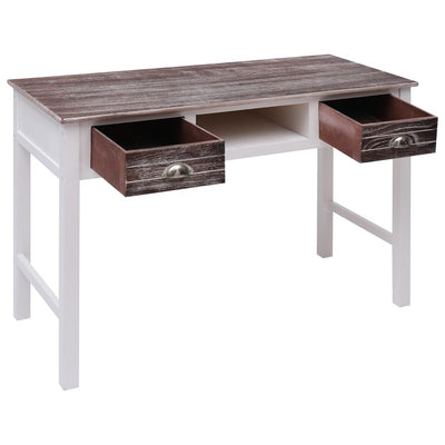vidaXL Writing Desk Natural 110x45x76 cm Wood