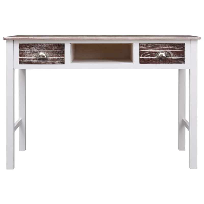 vidaXL Writing Desk Natural 110x45x76 cm Wood