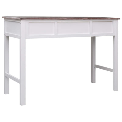 vidaXL Writing Desk Natural 110x45x76 cm Wood