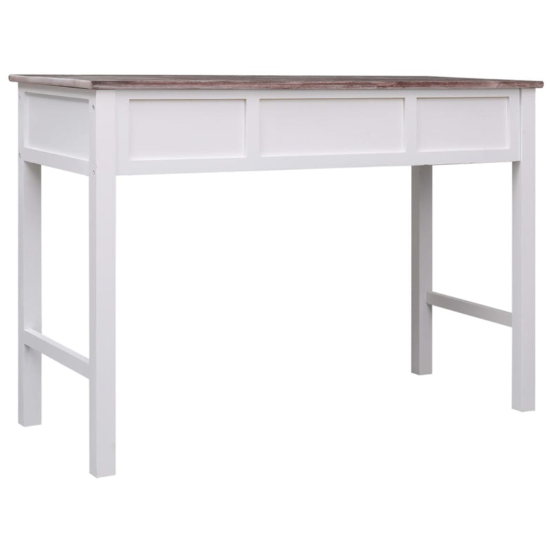 vidaXL Writing Desk Natural 110x45x76 cm Wood