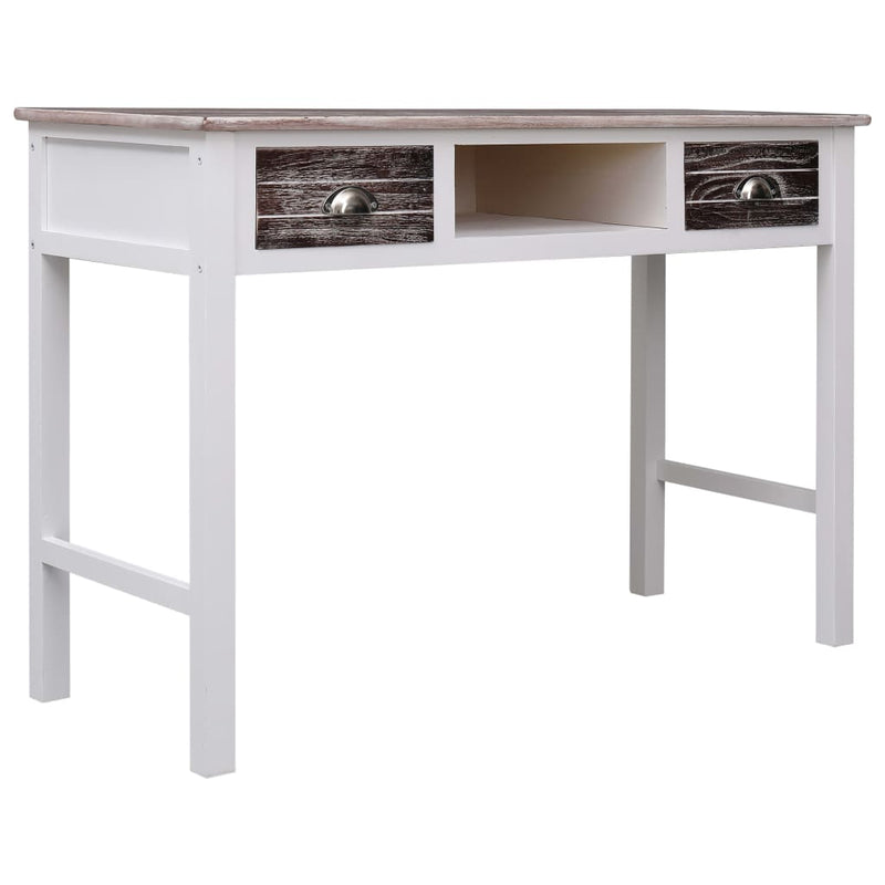 vidaXL Writing Desk Natural 110x45x76 cm Wood