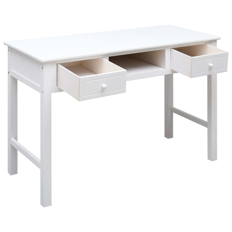 vidaXL Writing Desk Black 110x45x76 cm Wood
