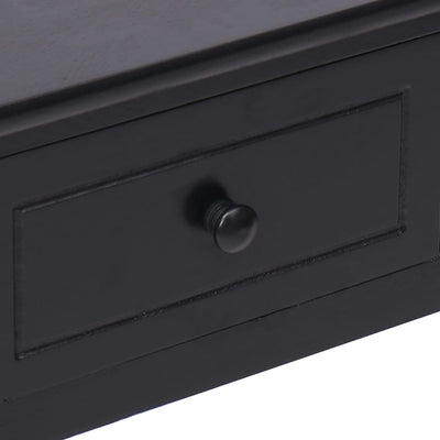 vidaXL Writing Desk Black 110x45x76 cm Wood