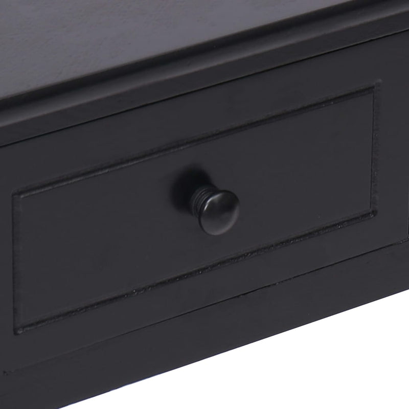 vidaXL Writing Desk Black 110x45x76 cm Wood
