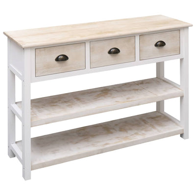 vidaXL Sideboard Antique White 115x30x76 cm Wood