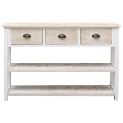vidaXL Sideboard Antique White 115x30x76 cm Wood