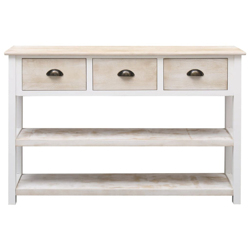 vidaXL Sideboard Antique White 115x30x76 cm Wood