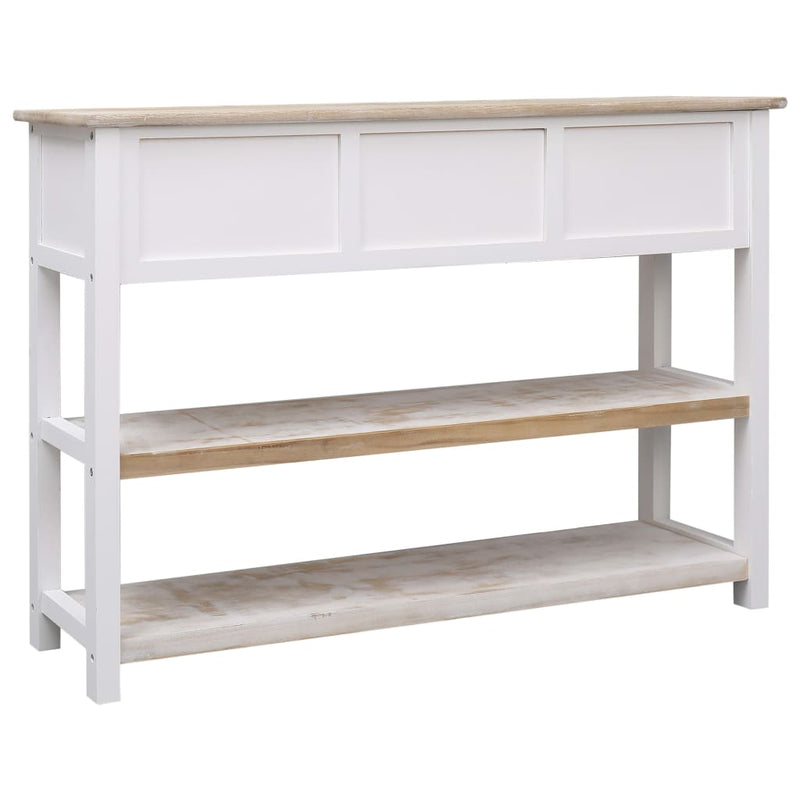 vidaXL Sideboard Antique White 115x30x76 cm Wood