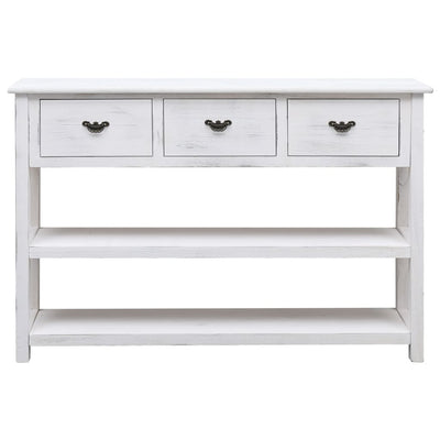 vidaXL Sideboard Antique White 115x30x76 cm Wood
