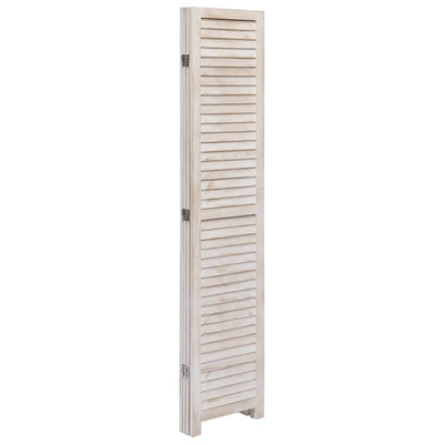 vidaXL 4-Panel Room Divider White 140x165 cm Wood