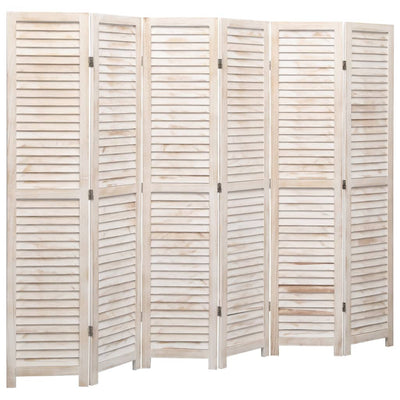 vidaXL 6-Panel Room Divider 210x165 cm Wood