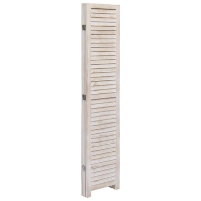 vidaXL 4-Panel Room Divider White 140x165 cm Wood