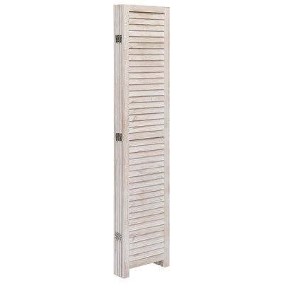 vidaXL 5-Panel Room Divider White 175x165 cm Wood