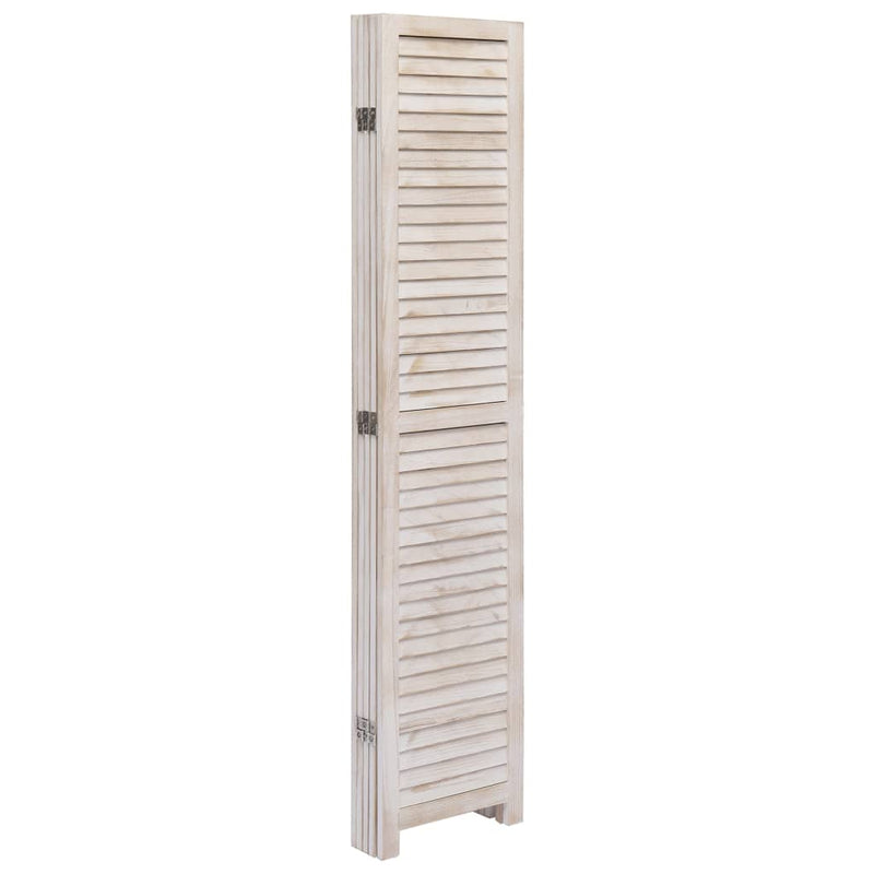 vidaXL 5-Panel Room Divider White 175x165 cm Wood