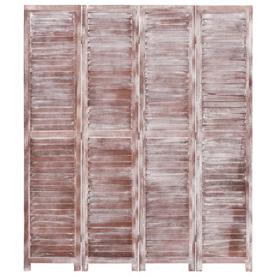 vidaXL 4-Panel Room Divider White 140x165 cm Wood